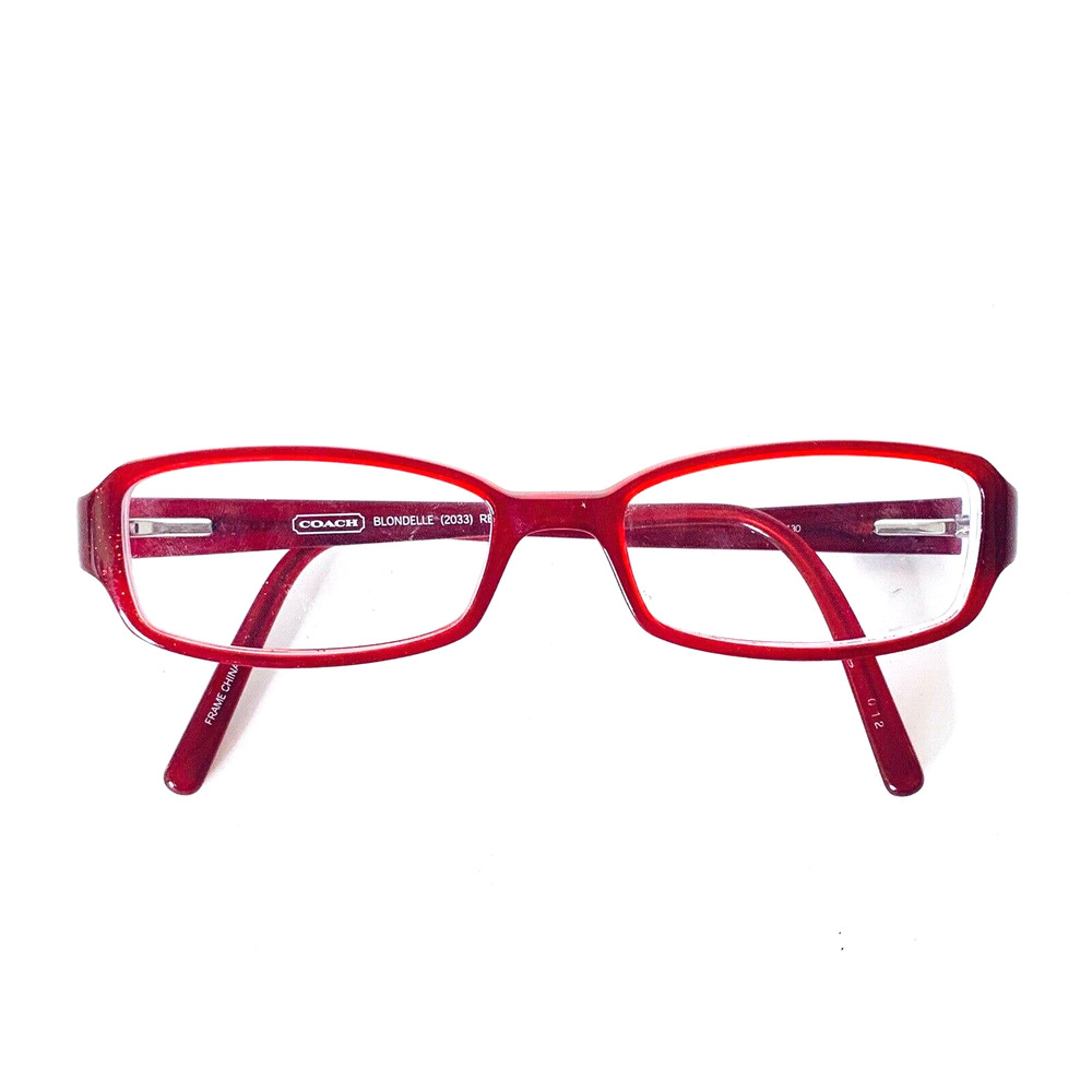 Coach Red Rectangular Frame Glasses - image 8
